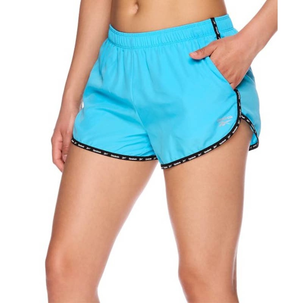 Sz L Reebok | River Blue Fast Track Shorts - Women Relaxed Short